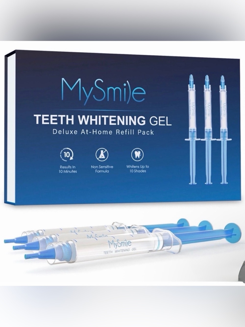 MySmile 3pc x3ml Teeth Whitening Gel Refills Deluxe At-Home Refill Pack - NEW